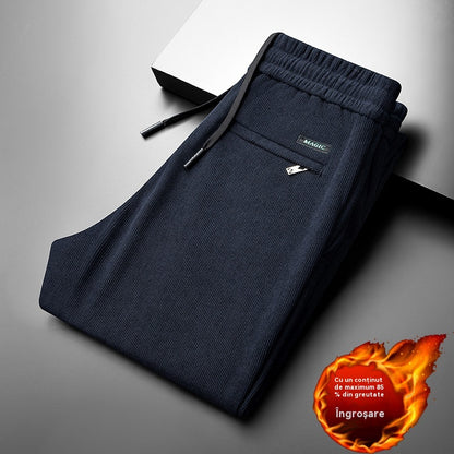 👖【L-5XL】Jesenske i zimske baršunaste sportske hlače za muškarce, široke i ležerne