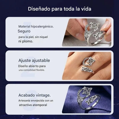 Anillo de nudo celta de plata S925 con compra 1 y llévate 1 gratis