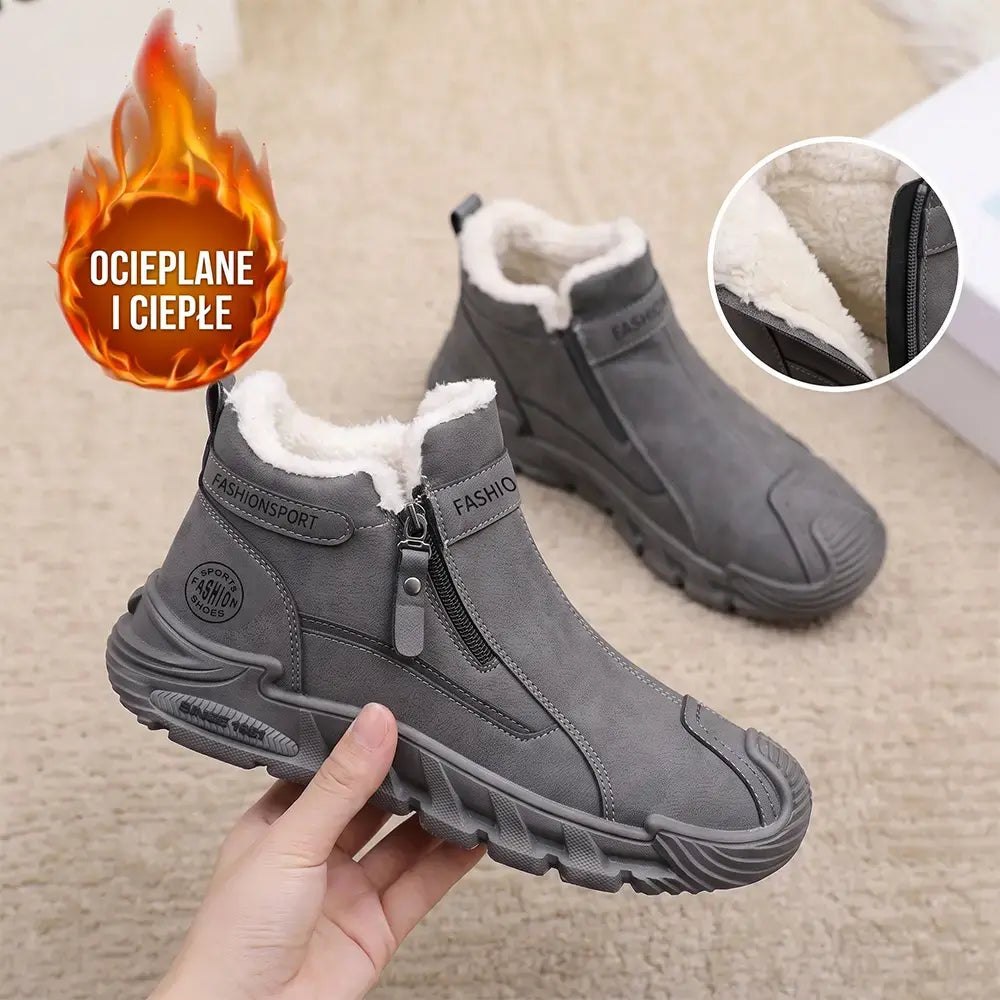 【39-44】Botas de invierno para hombre: botas tipo Martin de caña alta con aislamiento térmico; antideslizantes, duraderas, aptas para el trabajo y cálidas.