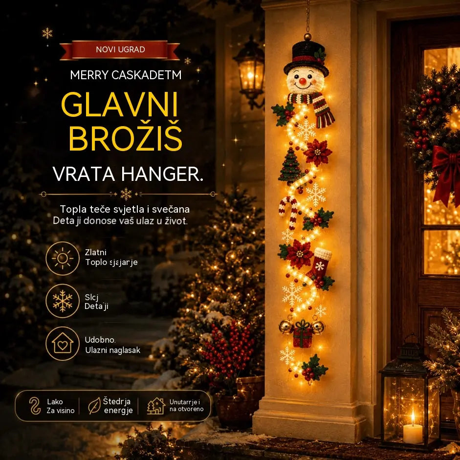 🎄🎃Zadnji dan! 🎅Iskoristite 49% popusta na osvijetljene božićne ukrase za vrata!