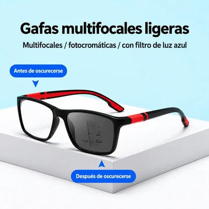 👓Nuevas gafas multifocales fotocromáticas de estilo deportivo, antideslizantes, para personas mayores y visión de cerca y de lejos.