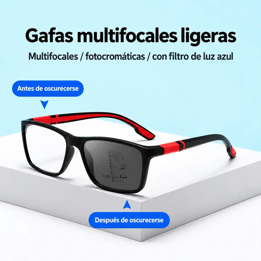 👓Nuevas gafas multifocales fotocromáticas de estilo deportivo, antideslizantes, para personas mayores y visión de cerca y de lejos.