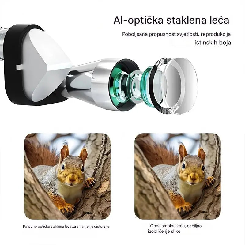 🔭🔥Mini monokularni teleskop za telefon - Prijenosni monokularni teleskop za putovanja i promatranje
