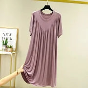 【S-4XL】【40-180 kg】Vestido de pijama de manga corta, suave y cómodo.