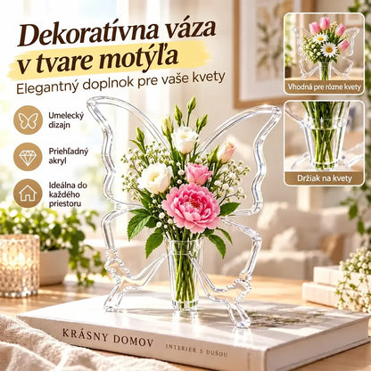 🦋 Dekoratívna váza v tvare motýľa — elegantný doplnok pre kvety aj interiér.