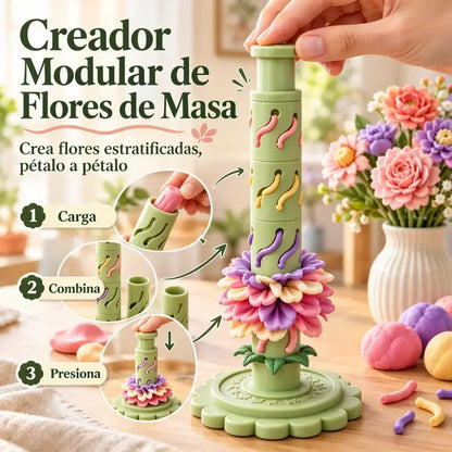 🌷Herramienta modular para crear flores en arcilla, con 9 moldes de modelado🎨