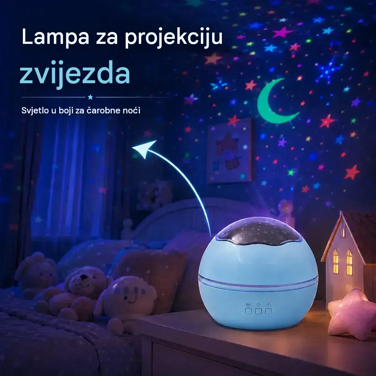 🌠✨Projektor zvjezdanog neba, noćno svjetlo ⎜ Rotirajuća LED lampa🎁