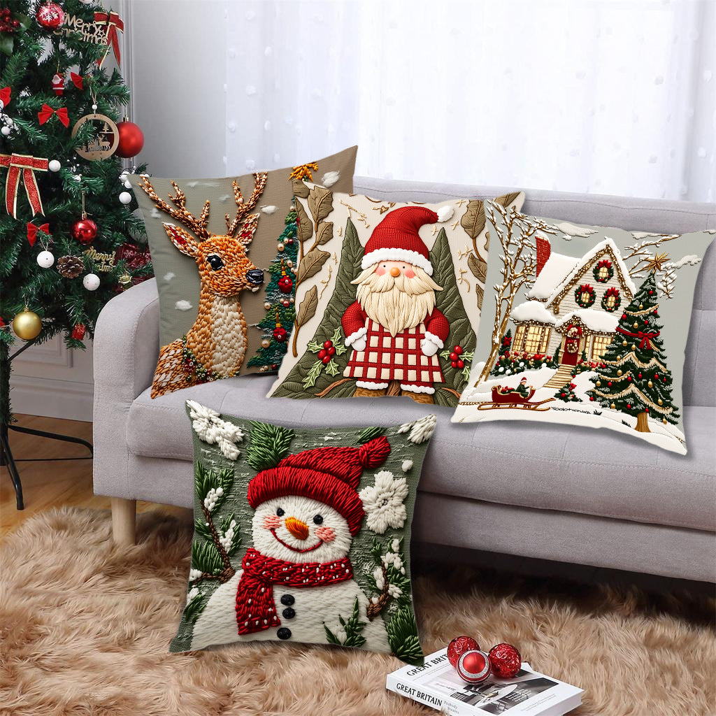 🔥【Kupite 2, dobijte 2 gratis】🎅Božićna ponuda 49% POPUSTA🎄Jastučnica s božićnom tematikom